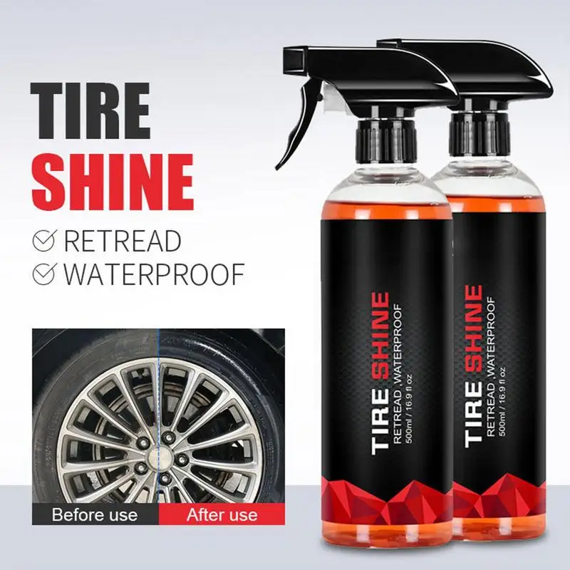 

Car Tire Shine Coating Spray Long Lasting Tyre Gloss Liquid Tire Restore Shinning Spray Auto Mobile Car Washing Accessories