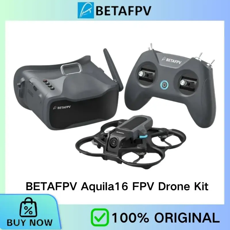 Фото Комплект FPV-дрона BETAFPV Aquila16 с очками VR03, 8 минут полета, дальность 200 м, ELRS 3.0, для начинающих, радиоуправляемый квадрокоптер, аксессуары для гоночного дрона DIY №1