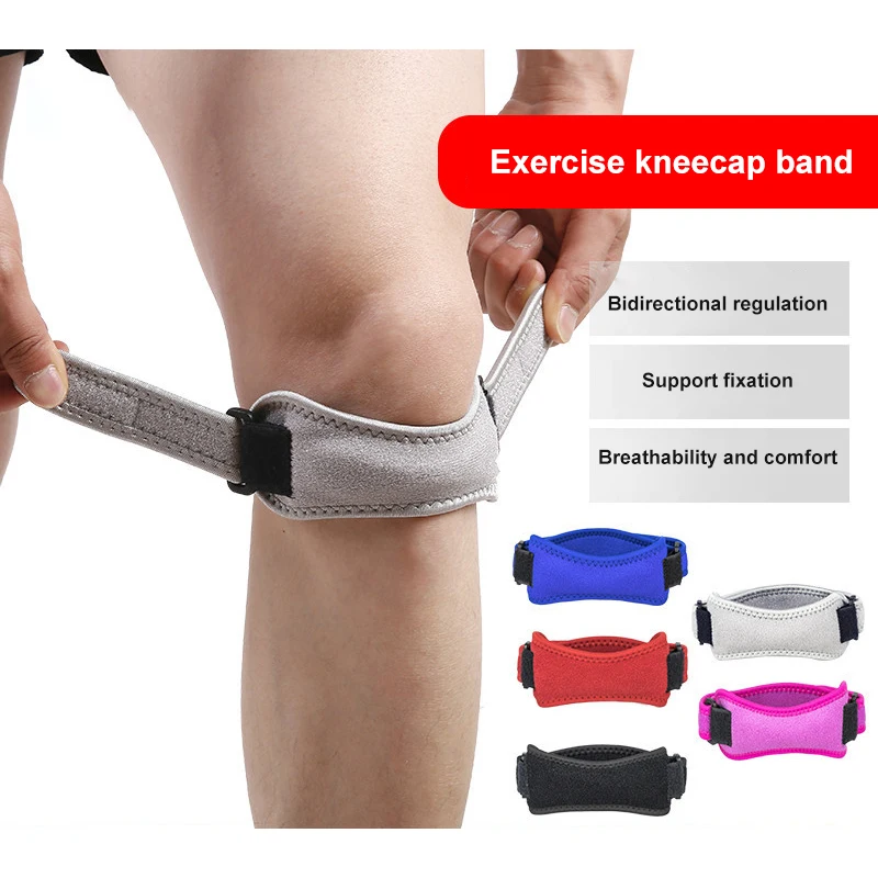 

1 шт. коленный бандаж, ремешок для облегчения боли, стабилизатор коленной чашечки для бега, походов, футбола, приседаний, езды на велосипеде, регулируемая поддержка колена