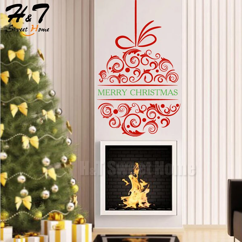 

Рождественское украшение 2023, Настенная Наклейка для дома, рождественские наклейки для детской комнаты, гостиной, спальни