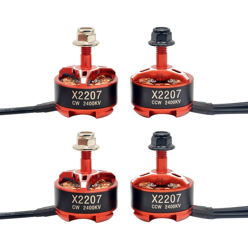 4 шт. 2207 2400KV 3-5S бесщеточный двигатель для Sprog начинающих RC Drone FPV Racing Red