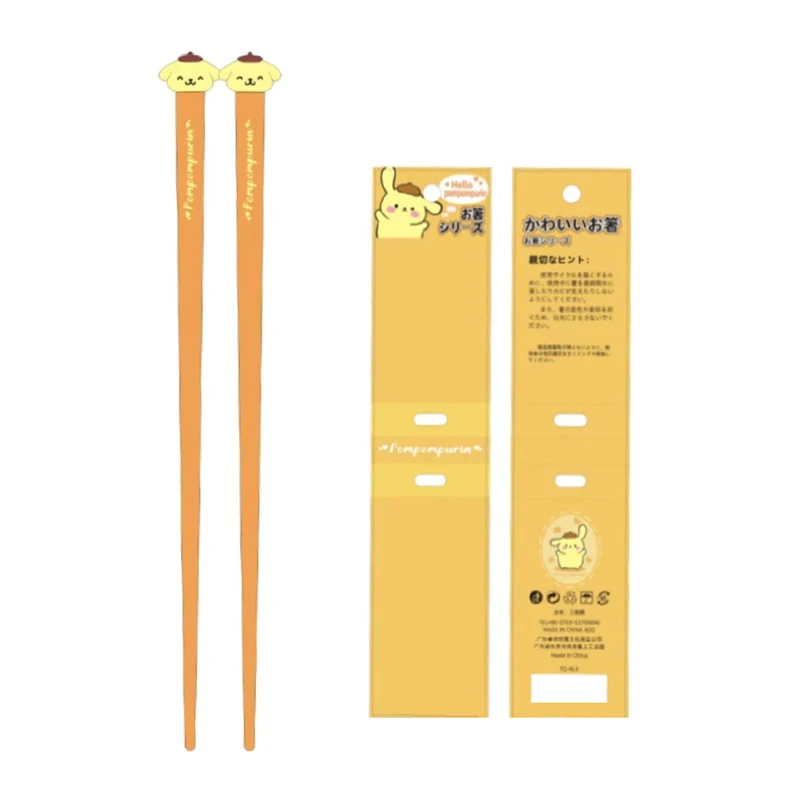 Милые портативные палочки для еды Hello Kitty Sanrio Kuromi Cinnamoroll с героями мультфильмов