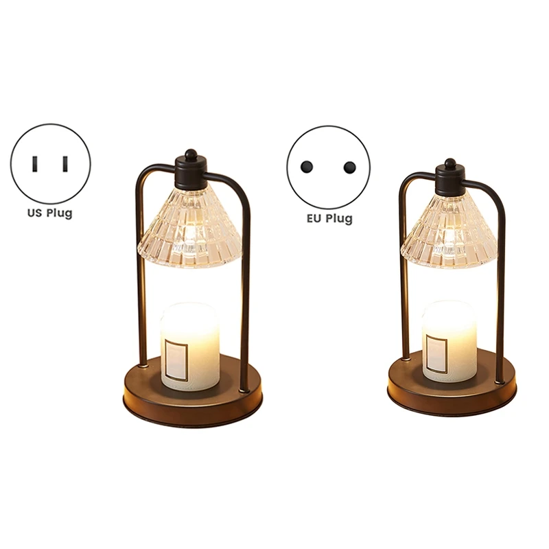 

Candle Warmer Lamp With Timer Vintage,Electric Dimmable Melter For Jar Candles Candle Lamp Smokeless Wax Lamp Easy Install