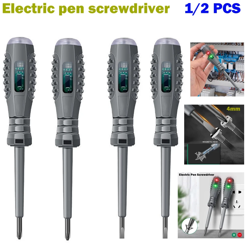 1/2 шт. электрическая ручка долбежная крестовая отвертка неоновая пузырьковая