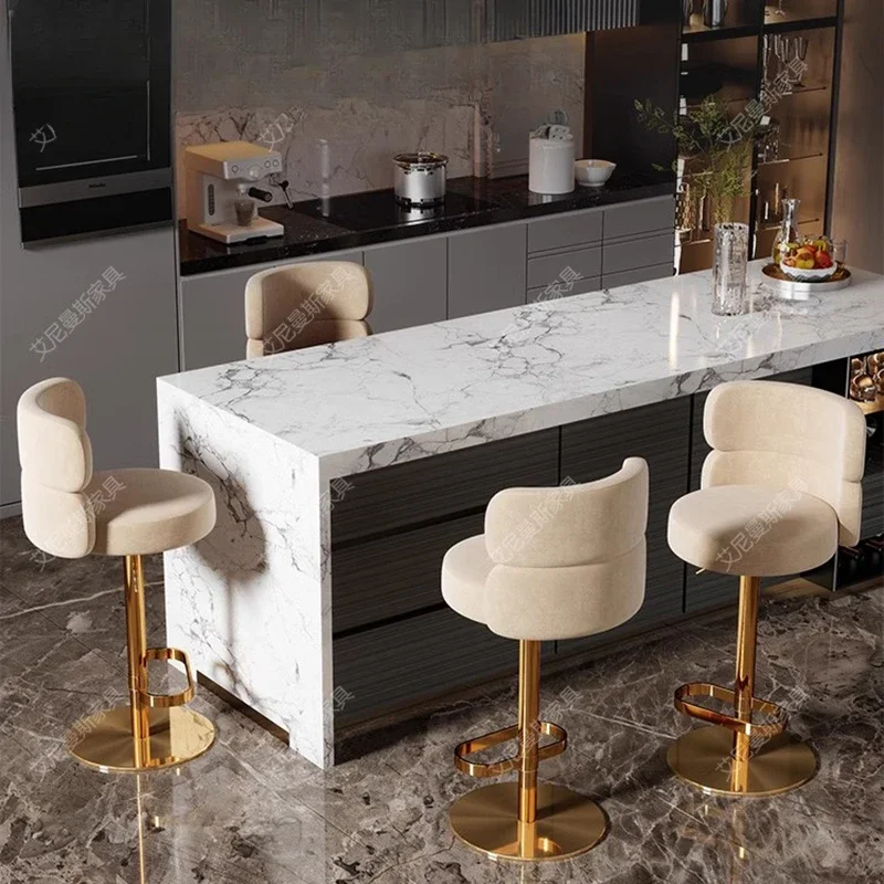 Скандинавские барные стулья со спинкой архитектурная мебель из нержавеющей