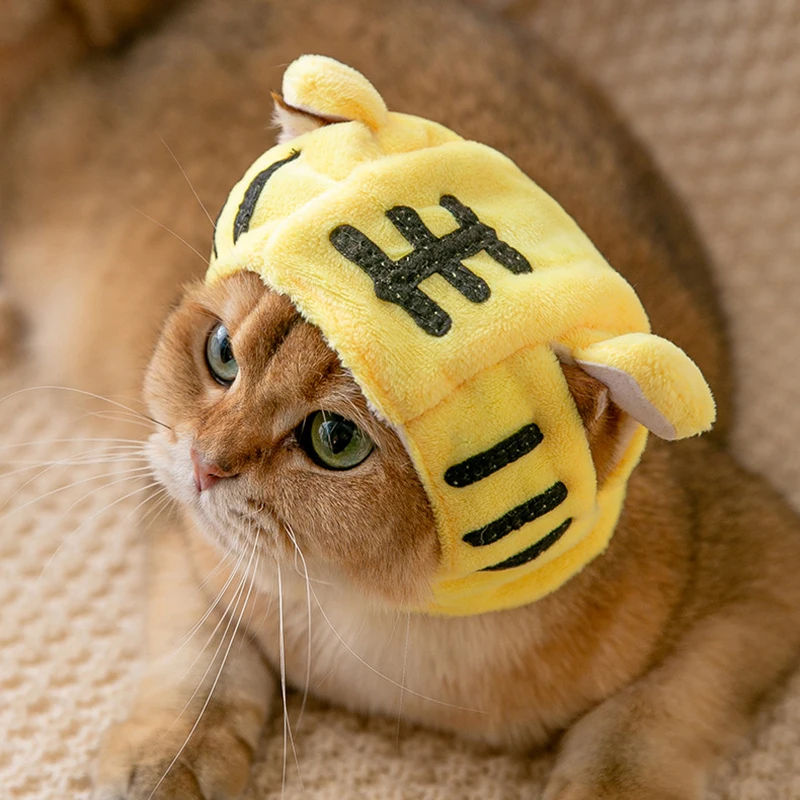 

Funny Hat For Cat Plush Dress Up Costume Pet Hat Christmas Cosplay Warm Cozy Headwear Dogs Hats Holiday Puppy Cat Accessories