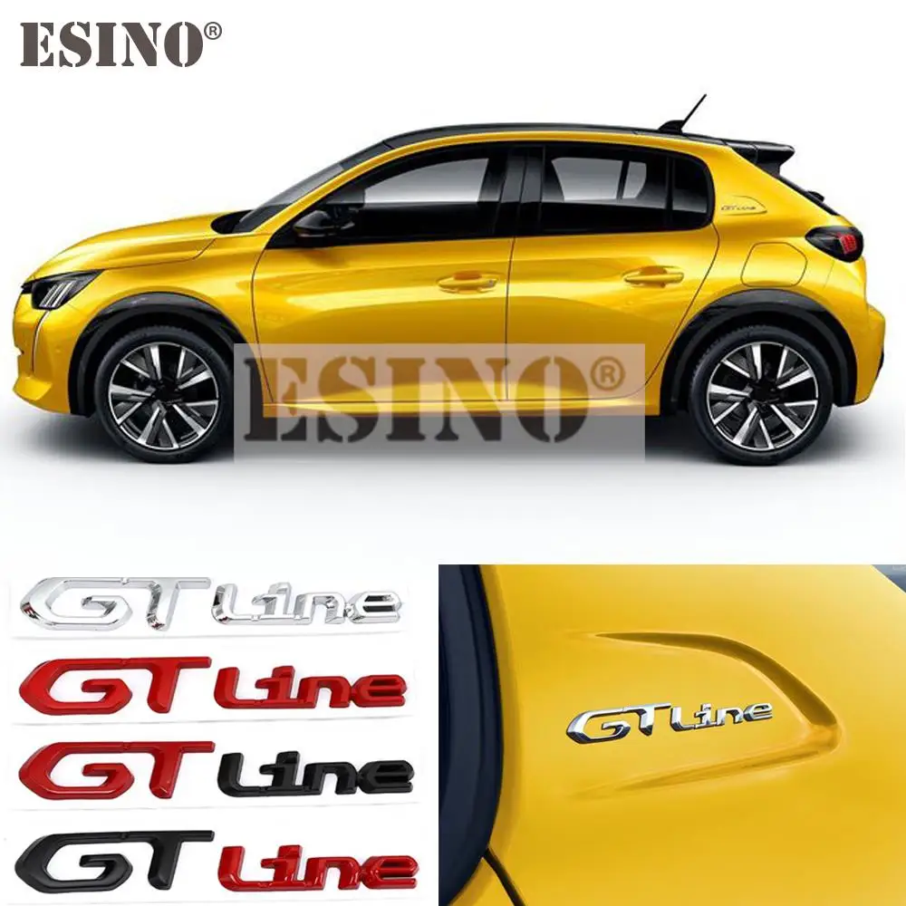 Автомобильный Стайлинг GT Line 3D металлическая хромированная эмблема из цинкового