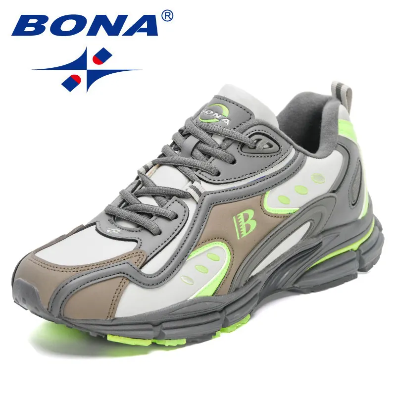 BONA 2023 New Designers Running Shoes Men Breathable Jogging Shoes Outdoor Brand Sneakers Man Athletic Sports Shoes Mansculino