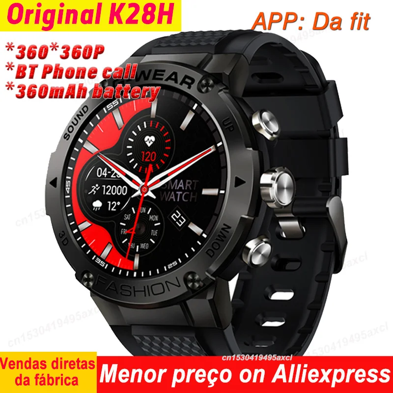 K28H Мужские Умные Часы Функция Вызова Bluetooth Настраиваемый Циферблат Фитнес-трекер