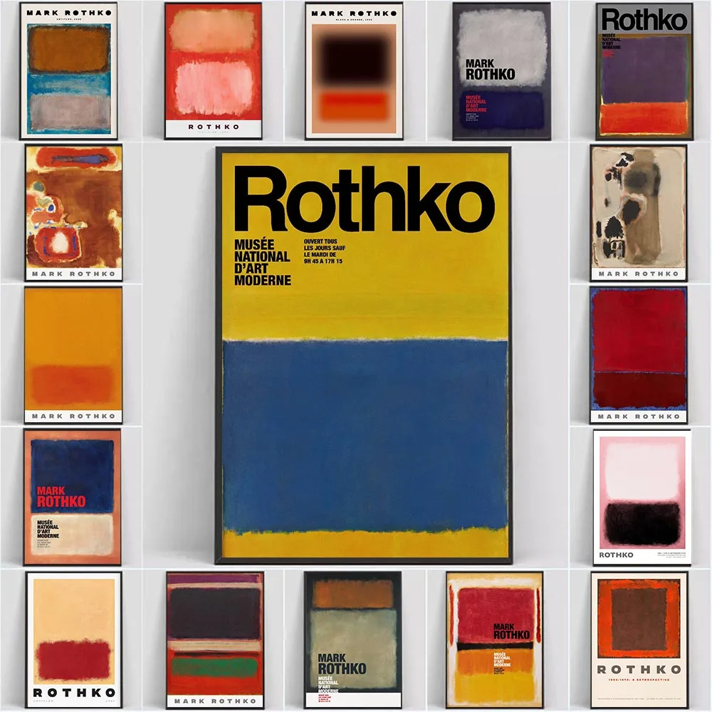 

Famous Mark Rothko Abstract Multicolor Murals Canvas Painting Posters and Prints Nordic Modern Living Room Home Decoration Art