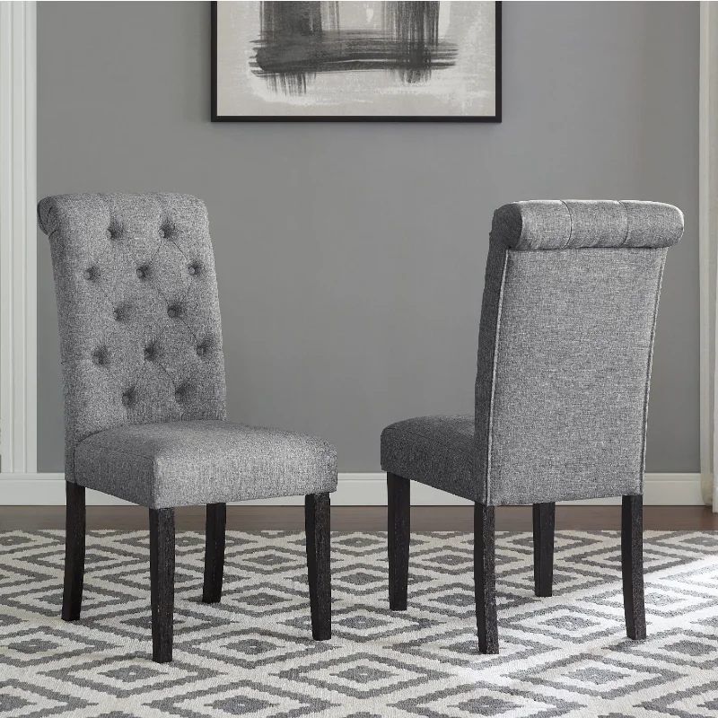 

Roundhill Furniture Leviton Dining Chair, Set of 2, Gray dining chairs
