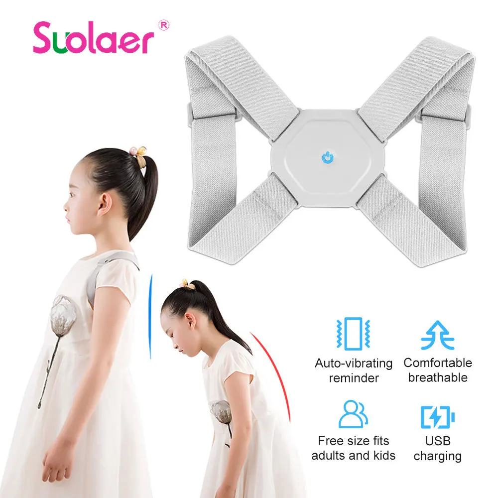 

Умный Корректор осанки, умный корсет для спины, поддержка плеч, датчик вибрации, корсет для детей и взрослых, корректирующий пояс