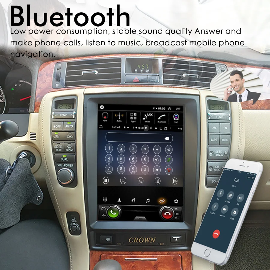 10 4 дюймовый автомобильный радиоприемник стерео аудио экран Тесла для Toyota Crown S180