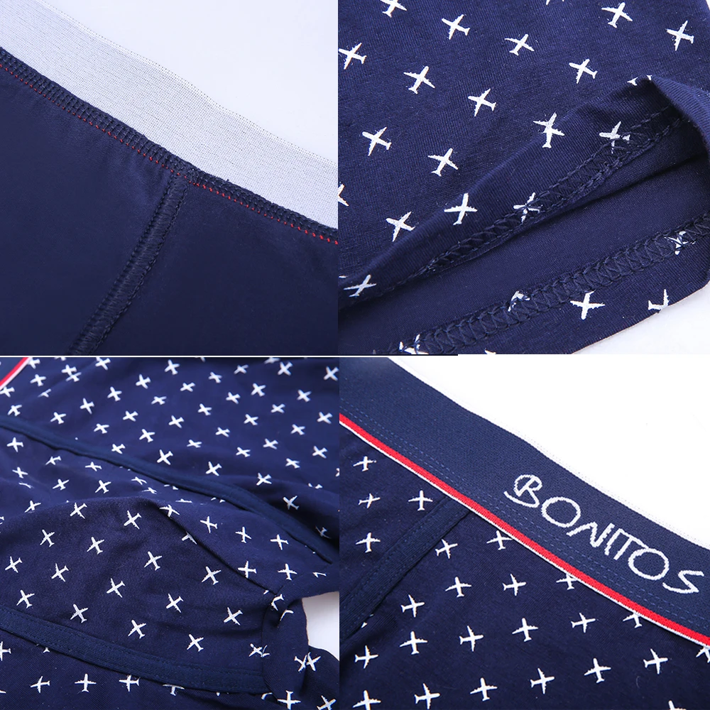 4Pcs New Men's Boxers Mens Underwear Boys Boxerhomme Sexy Boxer Slips Boxing Shorts Underpants Man Pack Calecon Homme Cotton