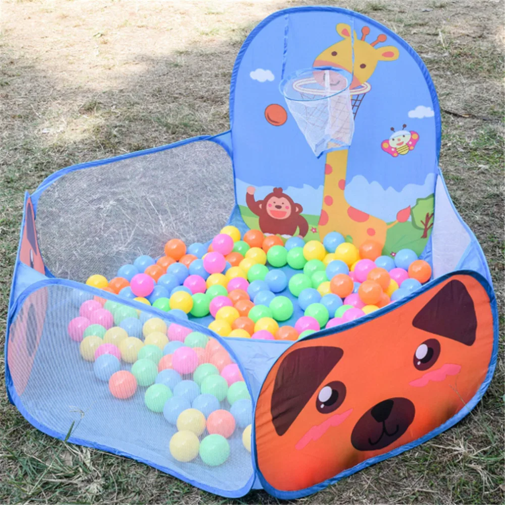 

Baby Playpen Portable Indoor Outdoor Safe Tent Children Foldable Playpens Game For Kids Cartoon Throwing Basketball Pool