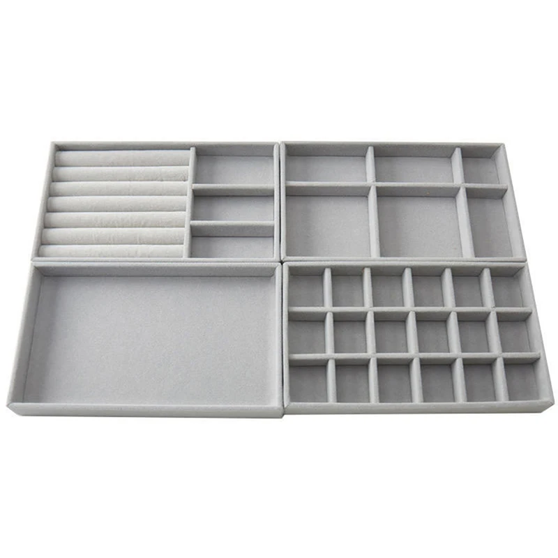 

Velvet Jewelry Display Tray Case Hot Sales Stackable Exquisite Jewellery Holder