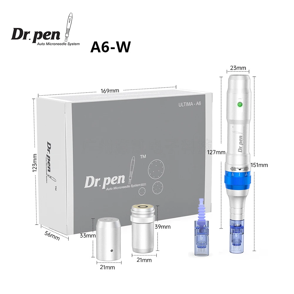 Dr.pen A6 Ekai Original Microneedling Pen With 2pcs Needle Cartridges Skin Care Wireless Dermapen Profesional Facial Mesotherapy