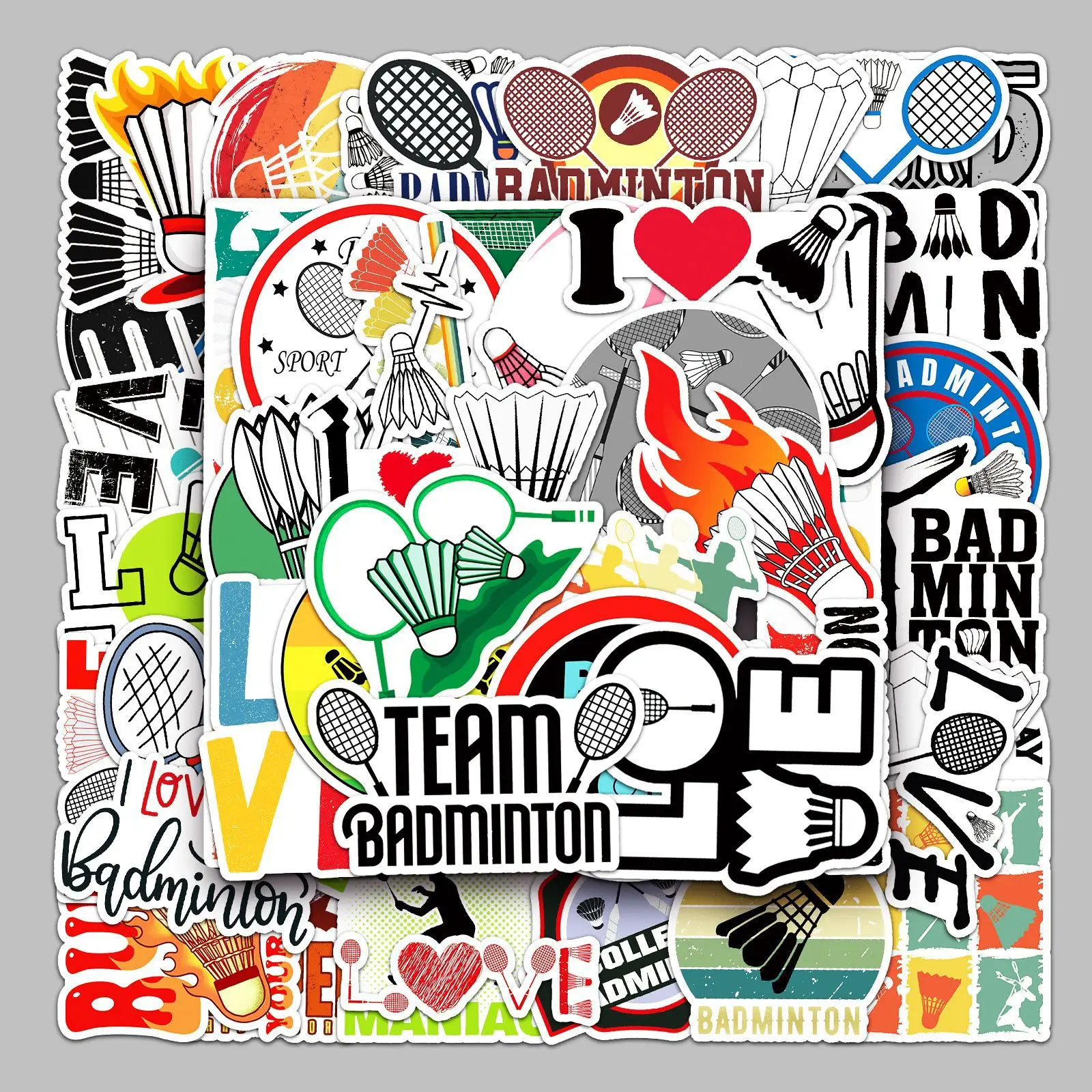 50 шт. Водонепроницаемая наклейка для бадминтона творческий мультяшный воланчик