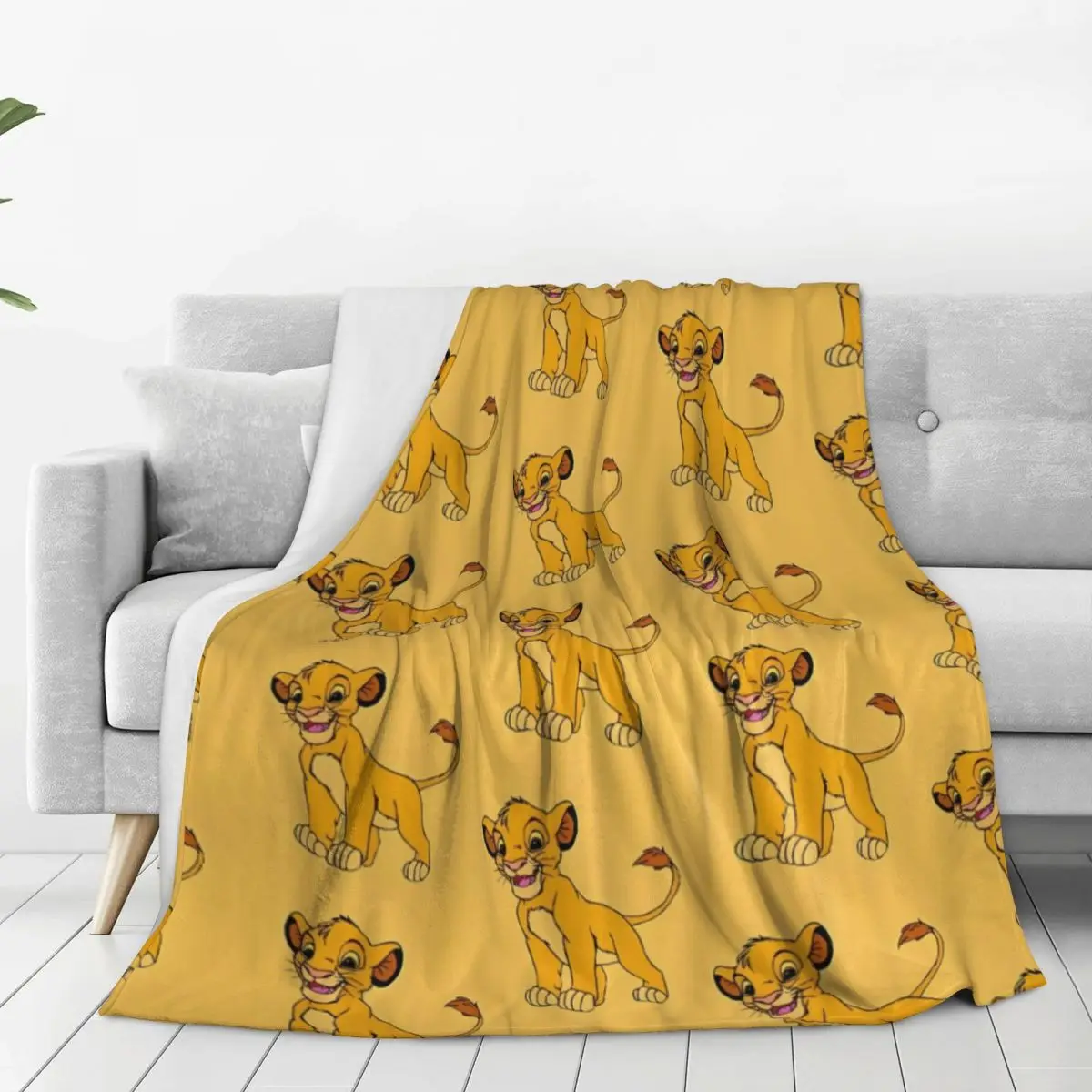 Симба Король Лев одеяла теплое плюшевое покрывало с принтом для дивана стула