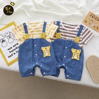 summer new infant baby romper newborn kids cotton jumpsuits baby boys girls animal tiger striped toddler cute baby clothe outfit
