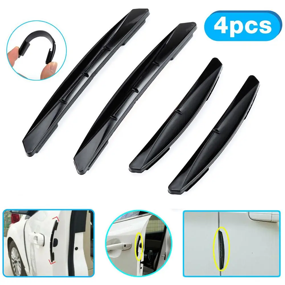 

4pcs Car Door Transparent Anti-collision Protector Bar Stickers Side Edge Protection Guards Rear View Mirror Cover Protect Strip