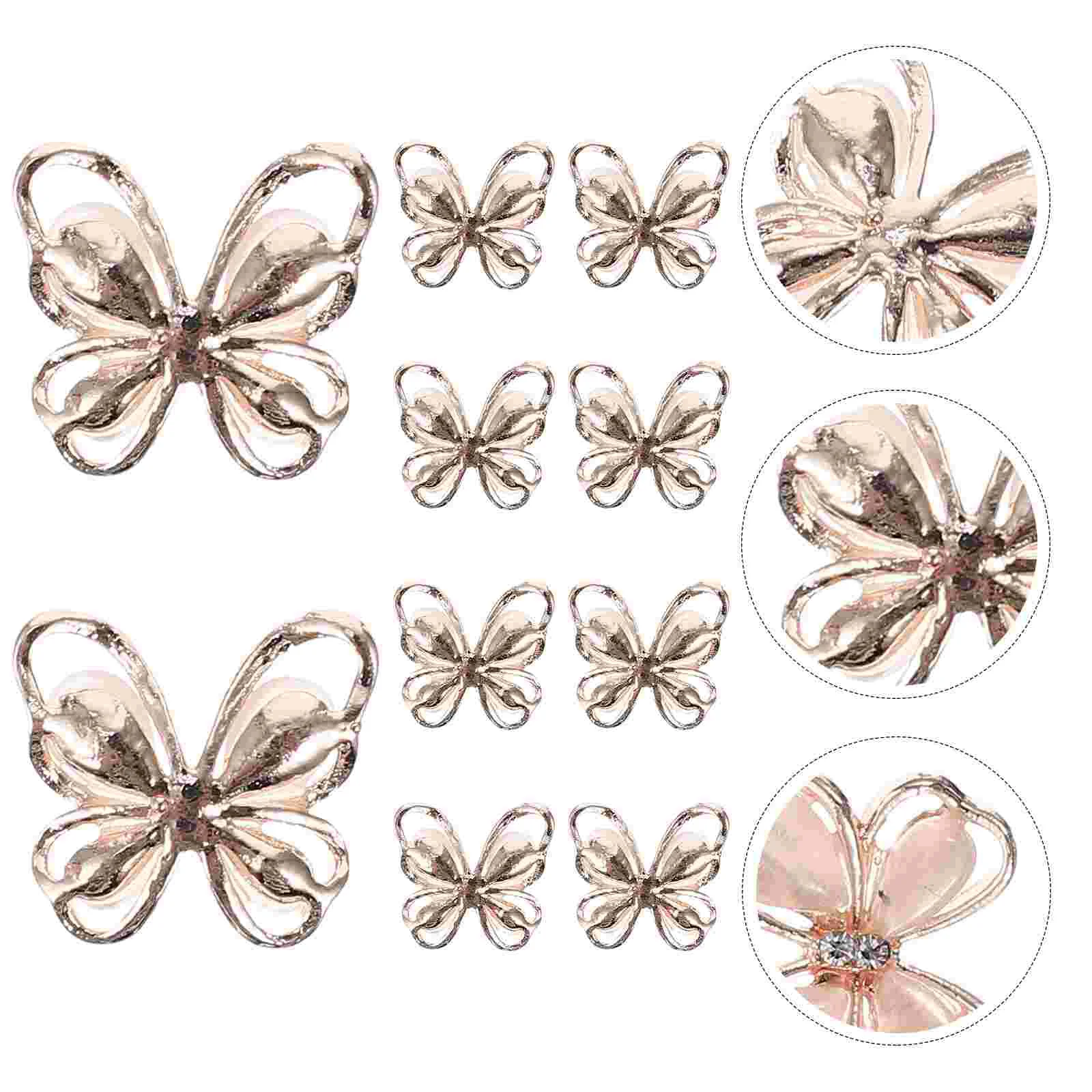 

Nail 3D Charmrhinestones Diy Decor Butterflies Manicure Charms Decoration Nails Tip Mini Accessory Sets Glitter Jewelry