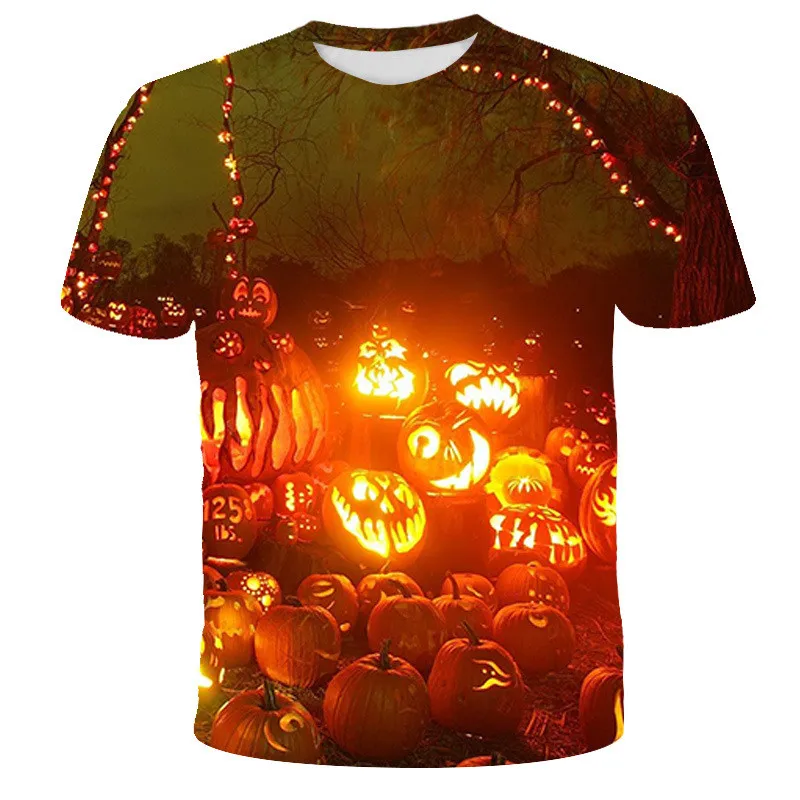 

Мужские праздничные футболки с 3D принтом, модная уличная одежда с коротким рукавом для Хэллоуина, большие размеры, повседневные топы с ужас...