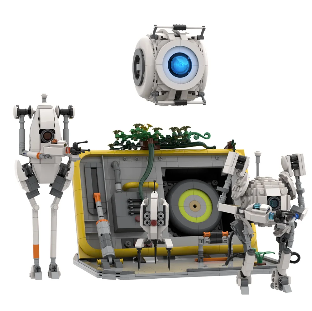 Фото Конструктор MOC Portal Wheatley: Умный Злой Робот из Кирпичиков с Подсветкой, Набор для Творчества и Сборки, Подарки для Взрослых №4
