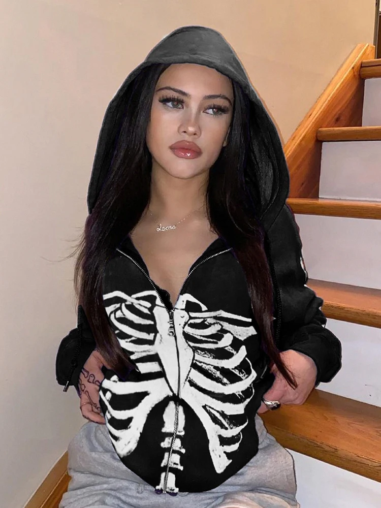 Худи HEYounGIRL в стиле Харадзюку готическом куртка женские осенне-зимние готические