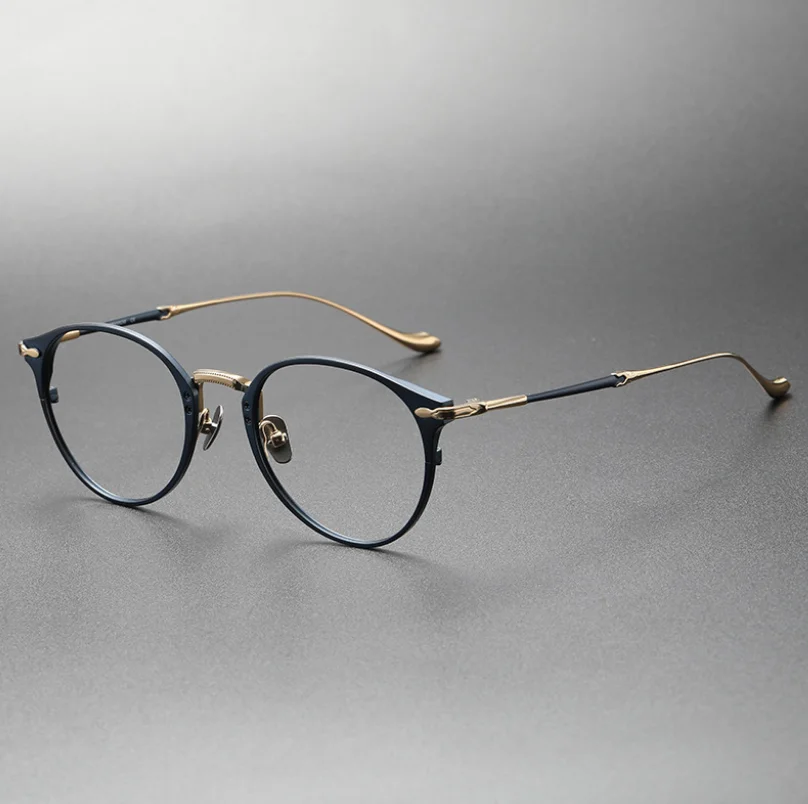Progressive Multi-focal Reading Eyeglasses Frame Pure Titanium Men Retro Optical Eyewear See Near Far Vintage Glasses for Women