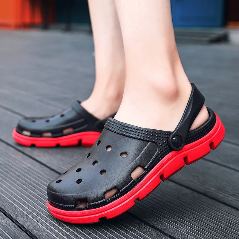 

2022 Summer Luxury Brand Men's Clogs Casual Shoes Waterproof Rubber Beach Non-slip Unisex Platform Slipper EVA Sandalias Hombre