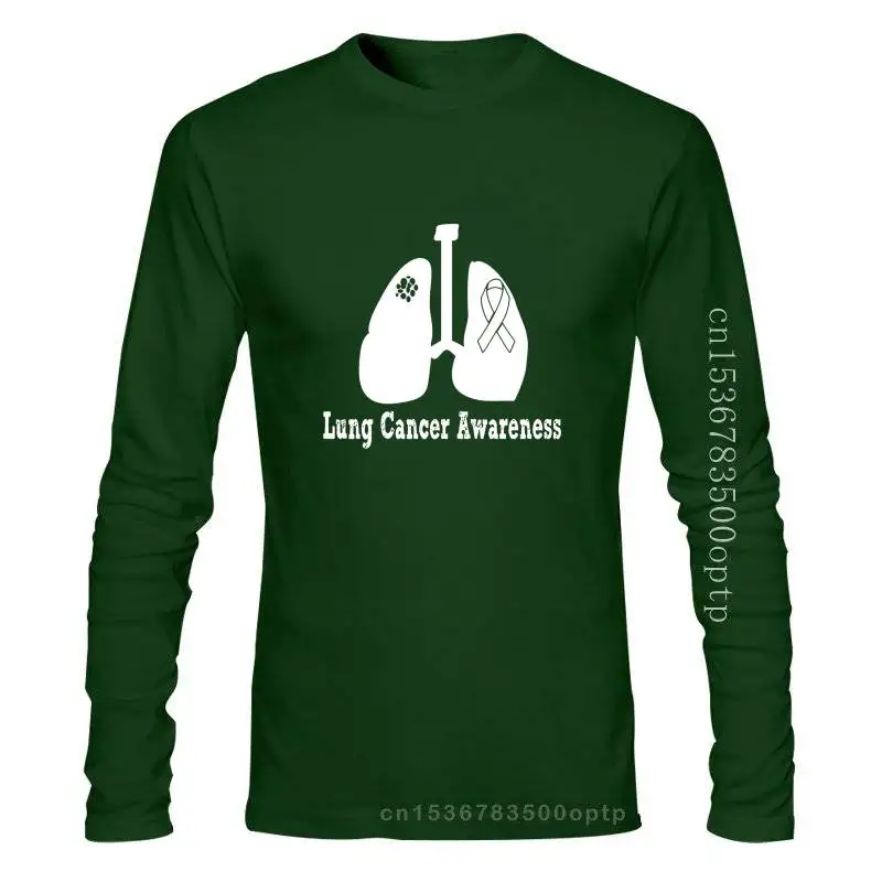 

2022 Men T Shirt Lung Cancer Awareness Apparel Women Tshirt