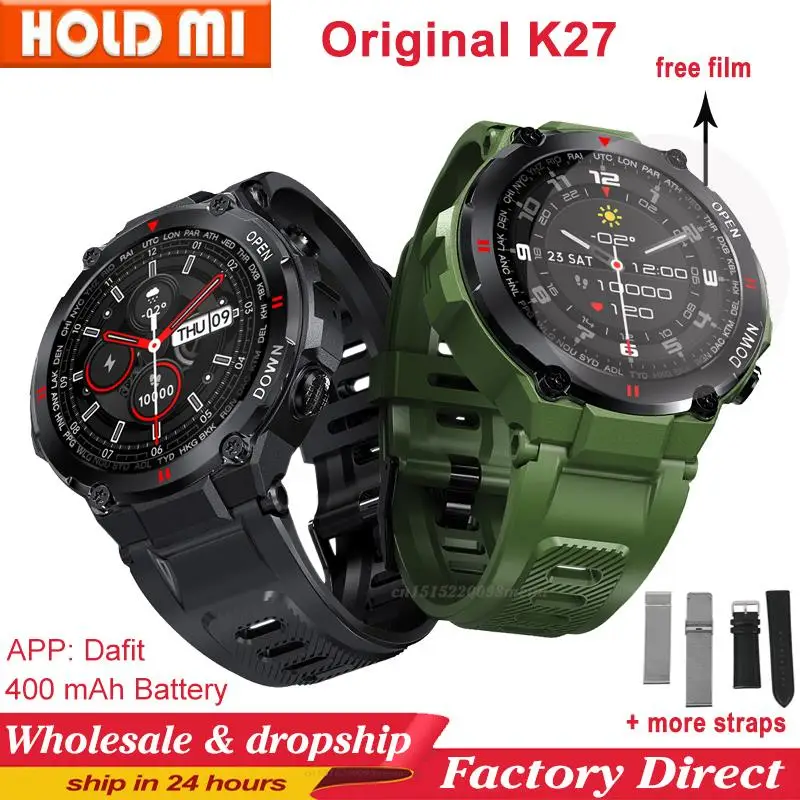 

Original K27 Smart Watch Men Sport Fitness Tracker Heart Rate Blood Pressure Oxygen Monitor Waterproof Clock Smartwatch PK K22