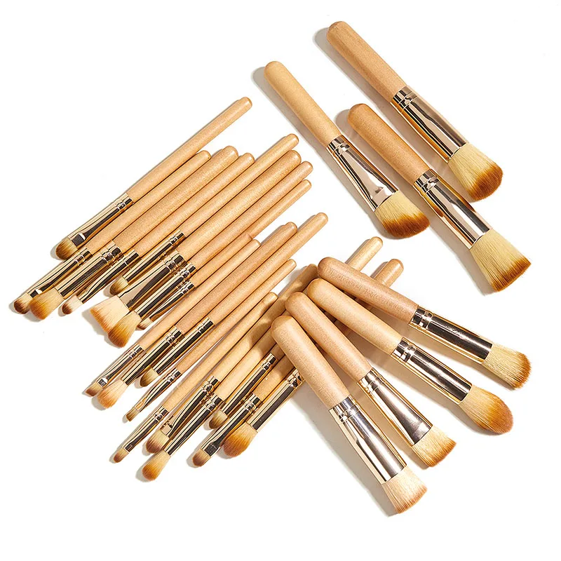 

25Pcs Natural Hair Colorful Makeup Brushes Professional Foundation Powder Blush Eyeshadow Eyebrow Blending Brush Set