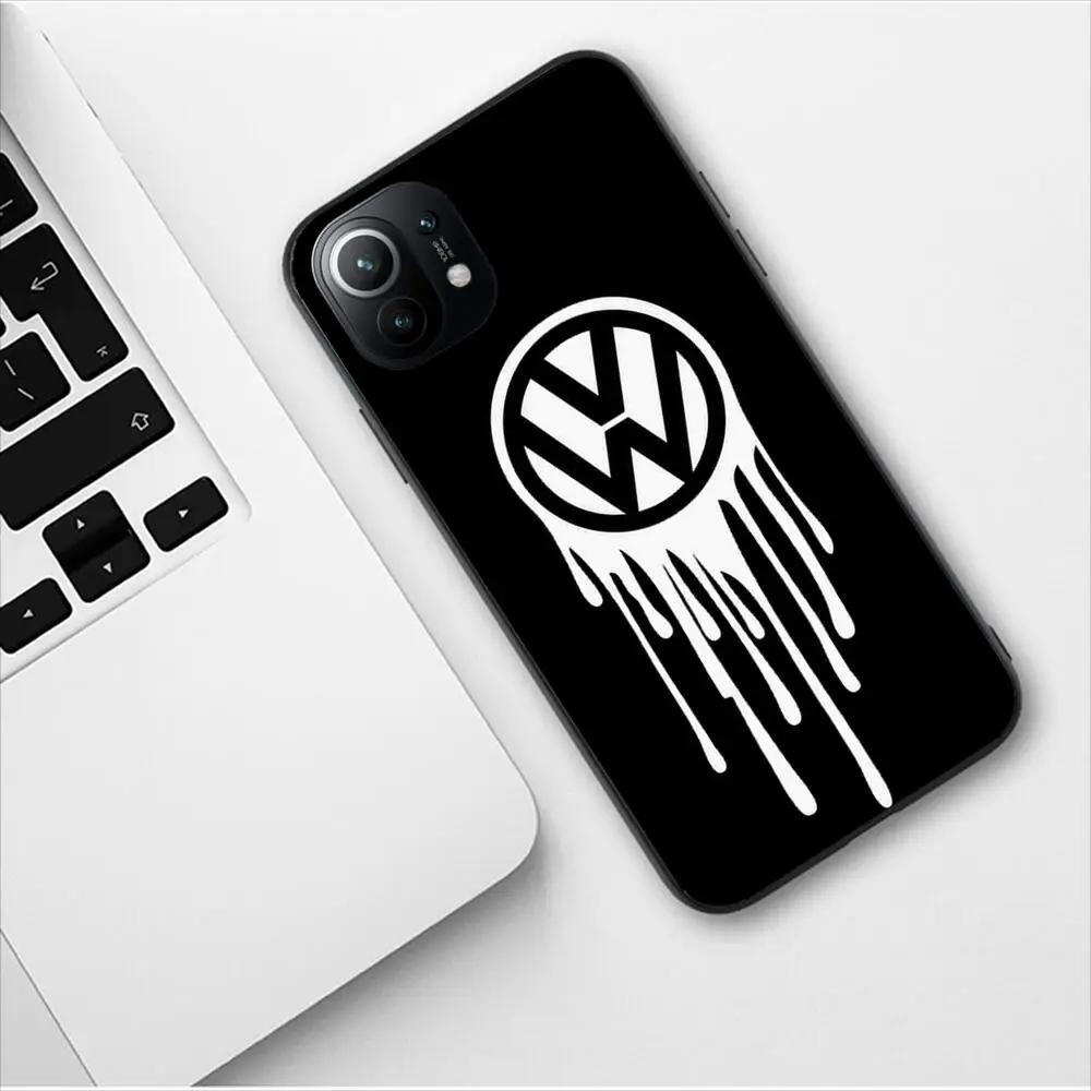 Volkswagen Car Logo Phone Case For Xiaomi 13 12 11T 9 11 10C 9T 8 9SE 11i Lite Ultra Note10 Poco F3 M4 M3 Pro Black Soft Covers