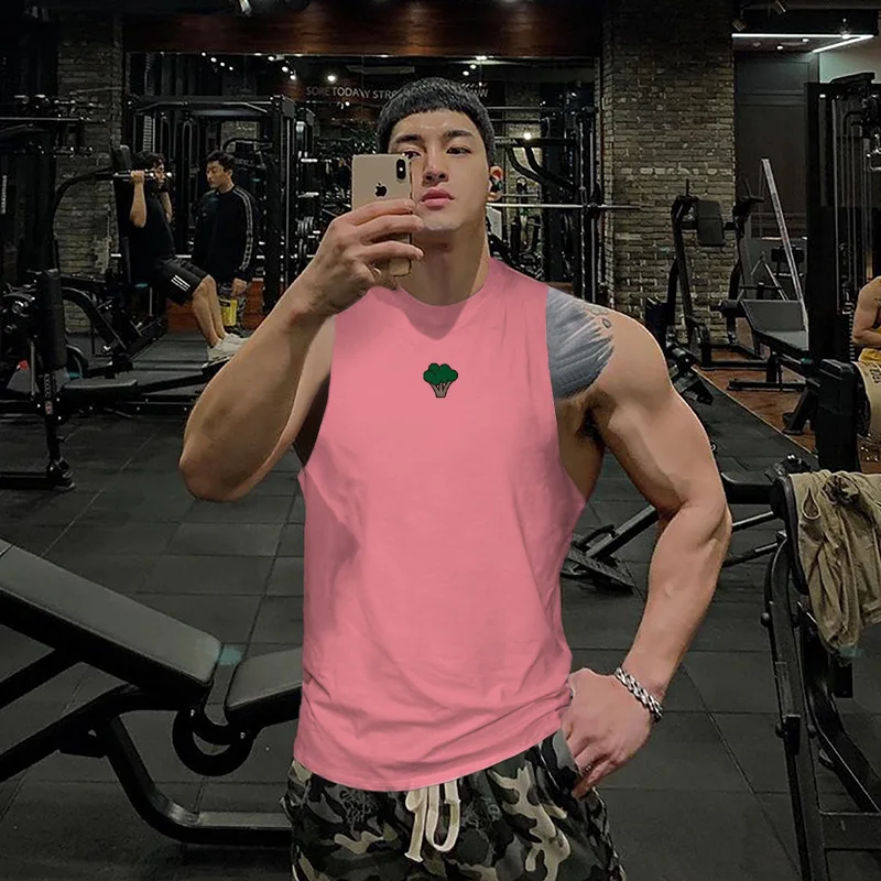 

Men's Athleisure Vest Fashion Streetwear Cotton Crew Neck Sleeveless Vest T-Shirt Outdoor training fitness breathable vest