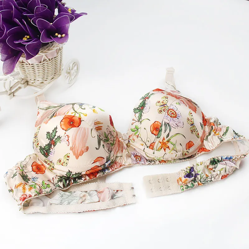 Бюстгальтер из 100% шелка с косточками и без косточек