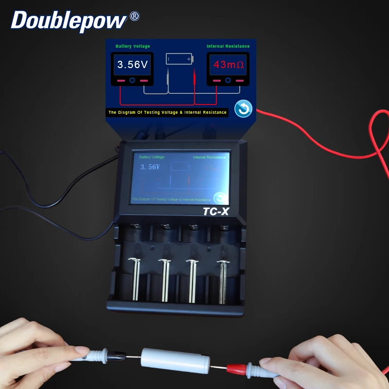 Doublepow New Universal battery tester LCD Digital Battery Tester for Li ion AA AAA Battery enlarge