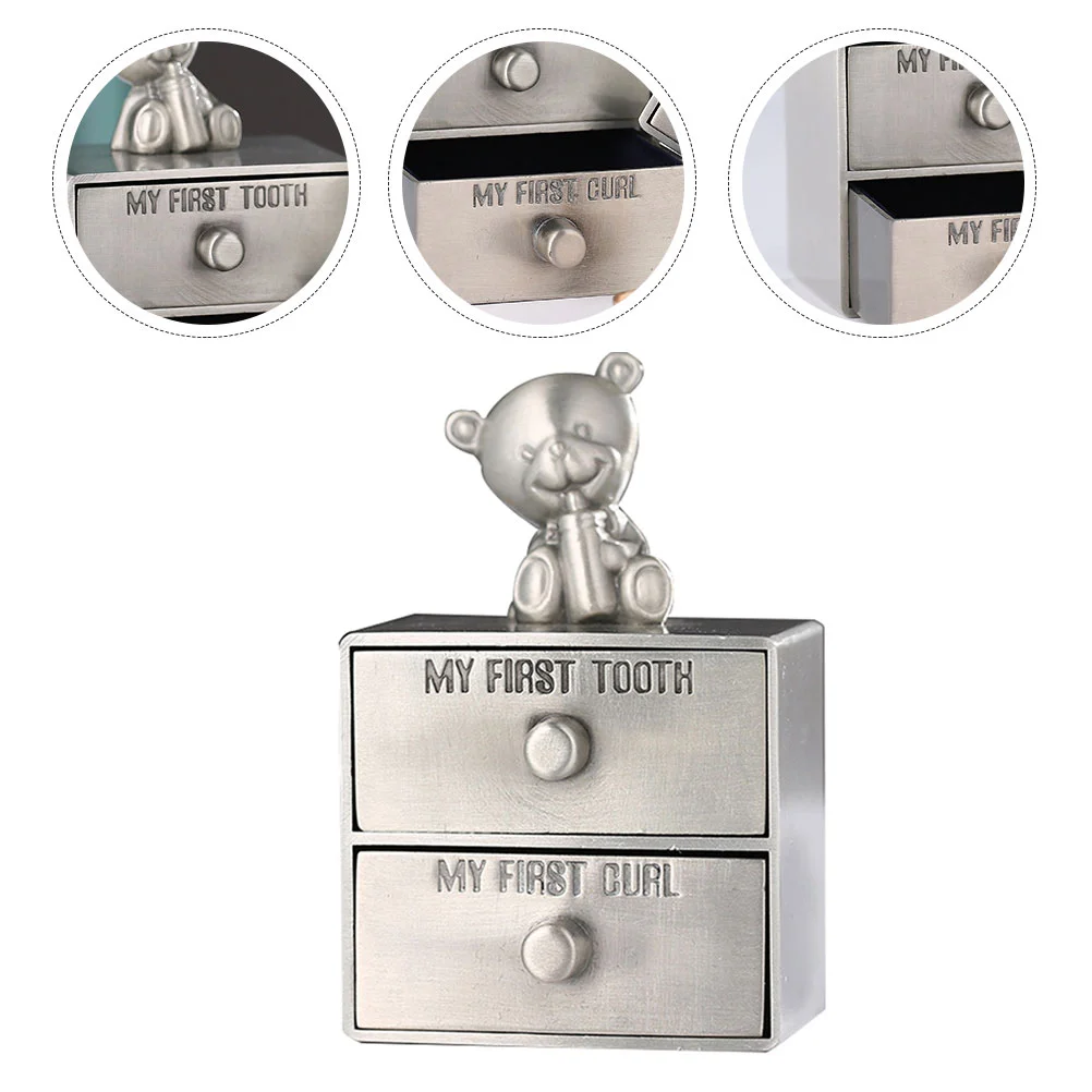 

Adorable Tooth Storage Box Curl Organizer Desktop Decorative Trinket Box