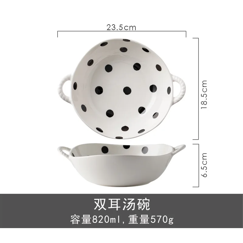 

Керамические тарелки в горошек