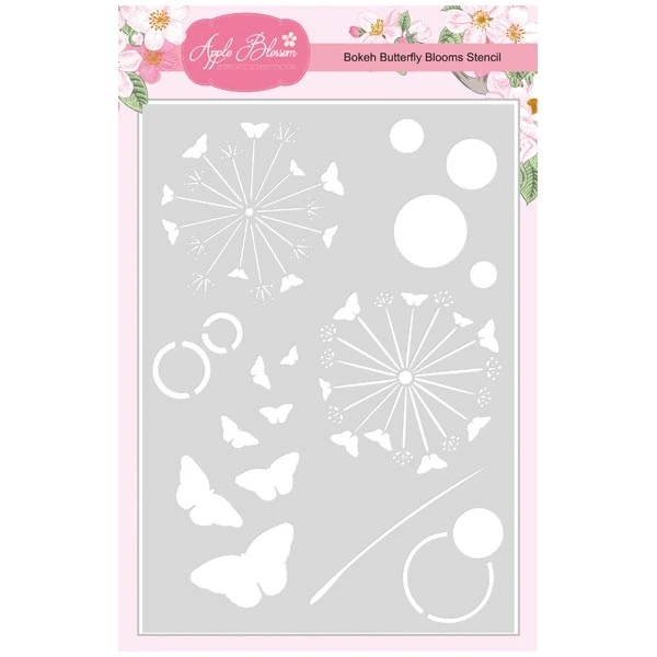 

A5 Stencil Bokeh Butterfly Blooms Metal Scrapbooking Album Decoration Craft for Paper Photo DIY Greeting Card Making New Arrive
