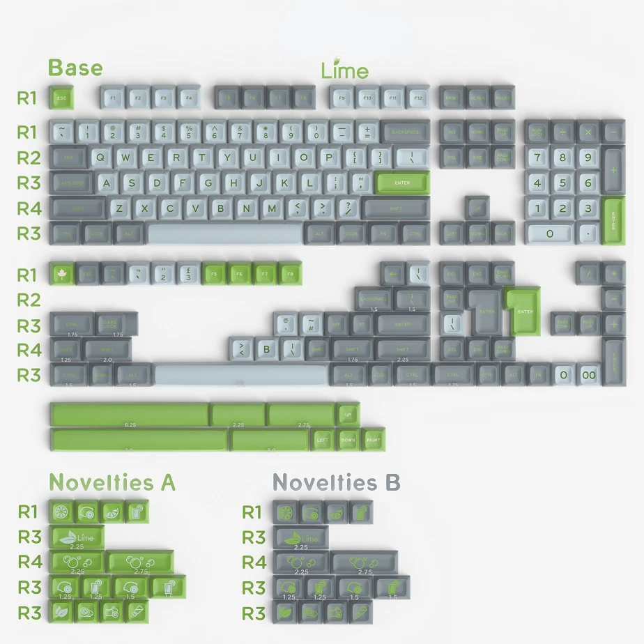 

SA profile abs lime keycap 1set Personalized keycap Suitable For Most Mechanical Keyboard 61/64/84/87/75/96/98 with 7U space bar