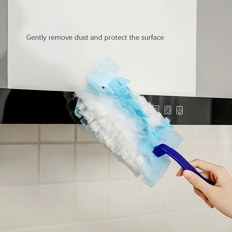 Одна ручка + 10 сменных тканей Электростатическая мягкая щетка-одноразовая