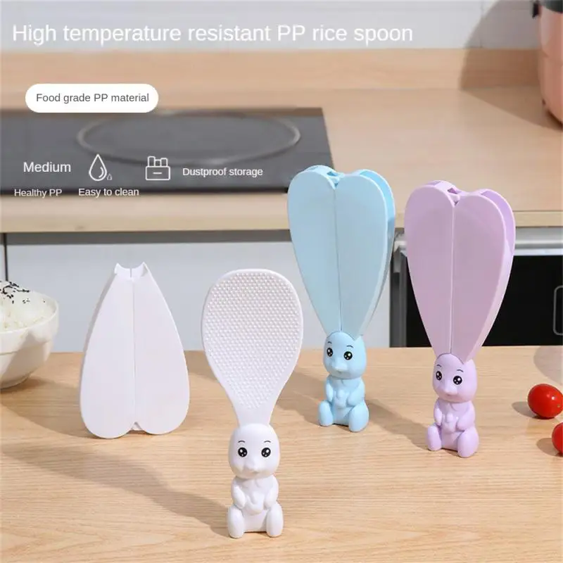 

Dustproof Rabbit Rabbit Rice Spoon Cartoon PP Material Rice Cooker With Rice Spoon Non-stick Rice Spoon Rice Spoon