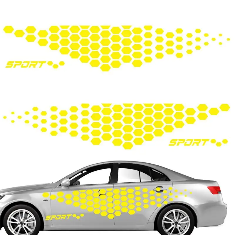 

Camper Decal Auto Decals Waist Line Latte Car Sticker Lattice Design With Strong Adhesion For Car Racing Car Pickup Truck