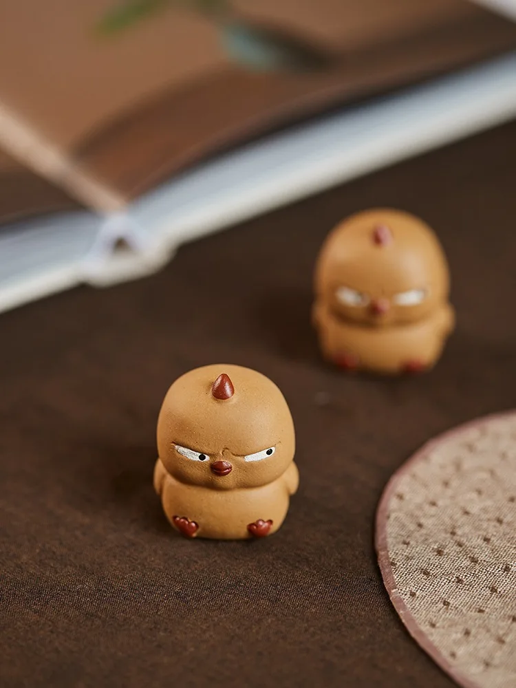 Yixing чайный питомец фиолетовая глина Мини желтая цыпленка аксессуары для чая Gongfu