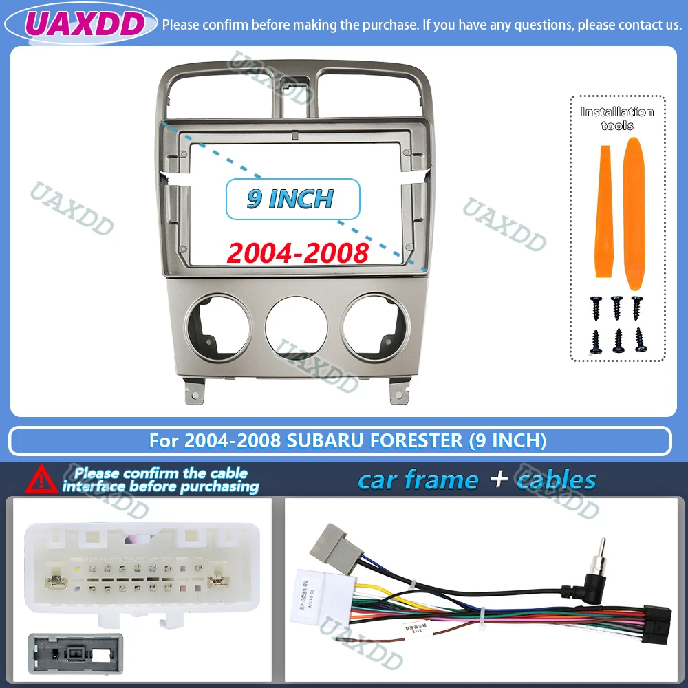 

Для 2004-2012 SUBARU FORESTER 9 дюймов 2 Din автомобильное стерео радио Android рамка панель лицевой кабель CD жгут адаптер плеер мультимедиа