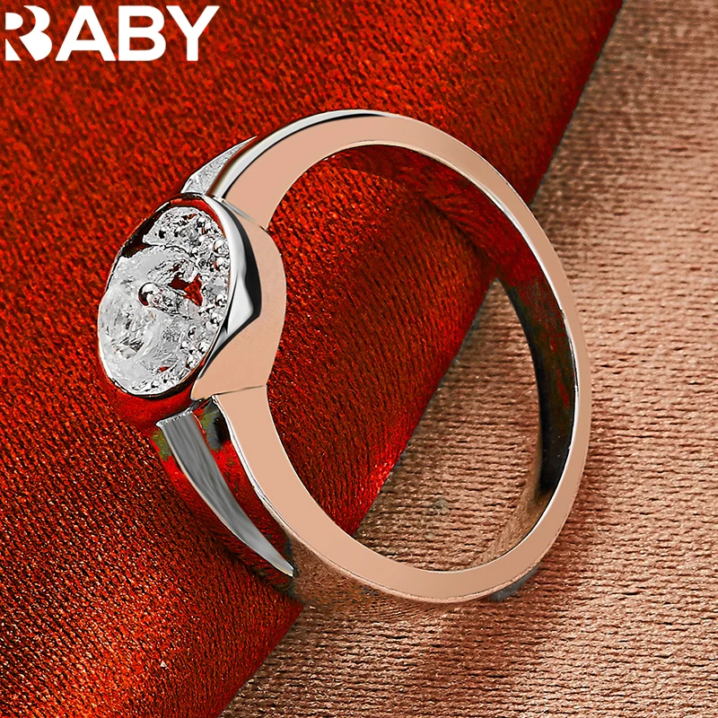 

925 Sterling Silver Crescent Moon Zircon Ring For Women Man Wedding Engagement Party Charm Fashion Jewelry Luxury Accessories