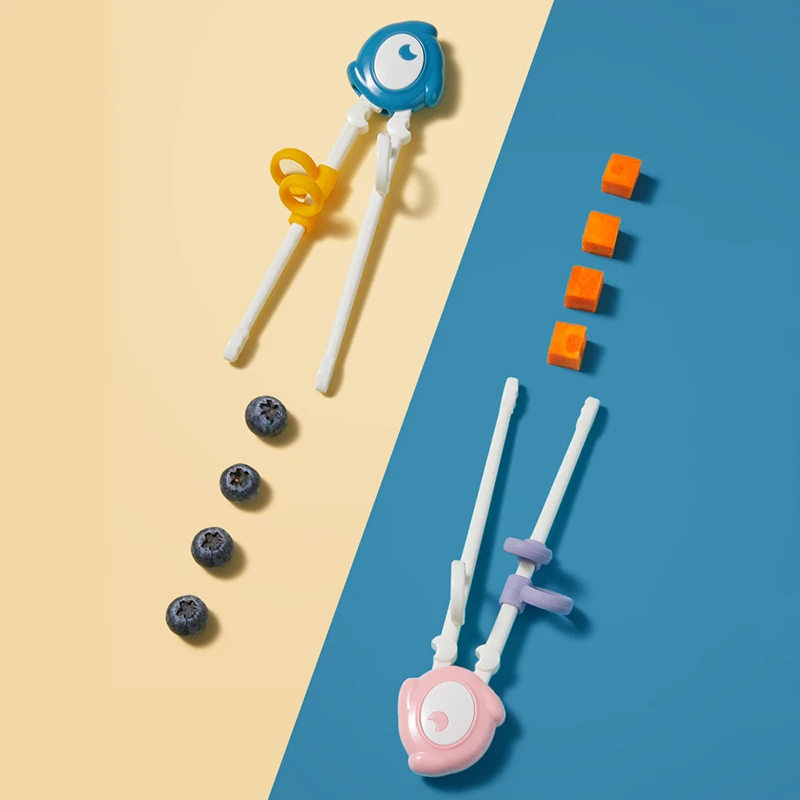 

1 Pair Learning Training Chopsticks Cute Kids Children Reusable Tableware with Storage Box Chinese Chopsticks Learning For Kids