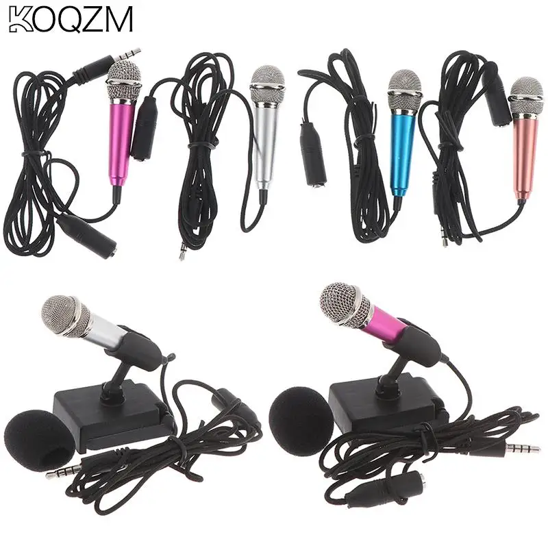 New Mini Wired Microphone 3.5mm Jack Singing Desktop Microphone Condenser Micro Phone For Smart Phone